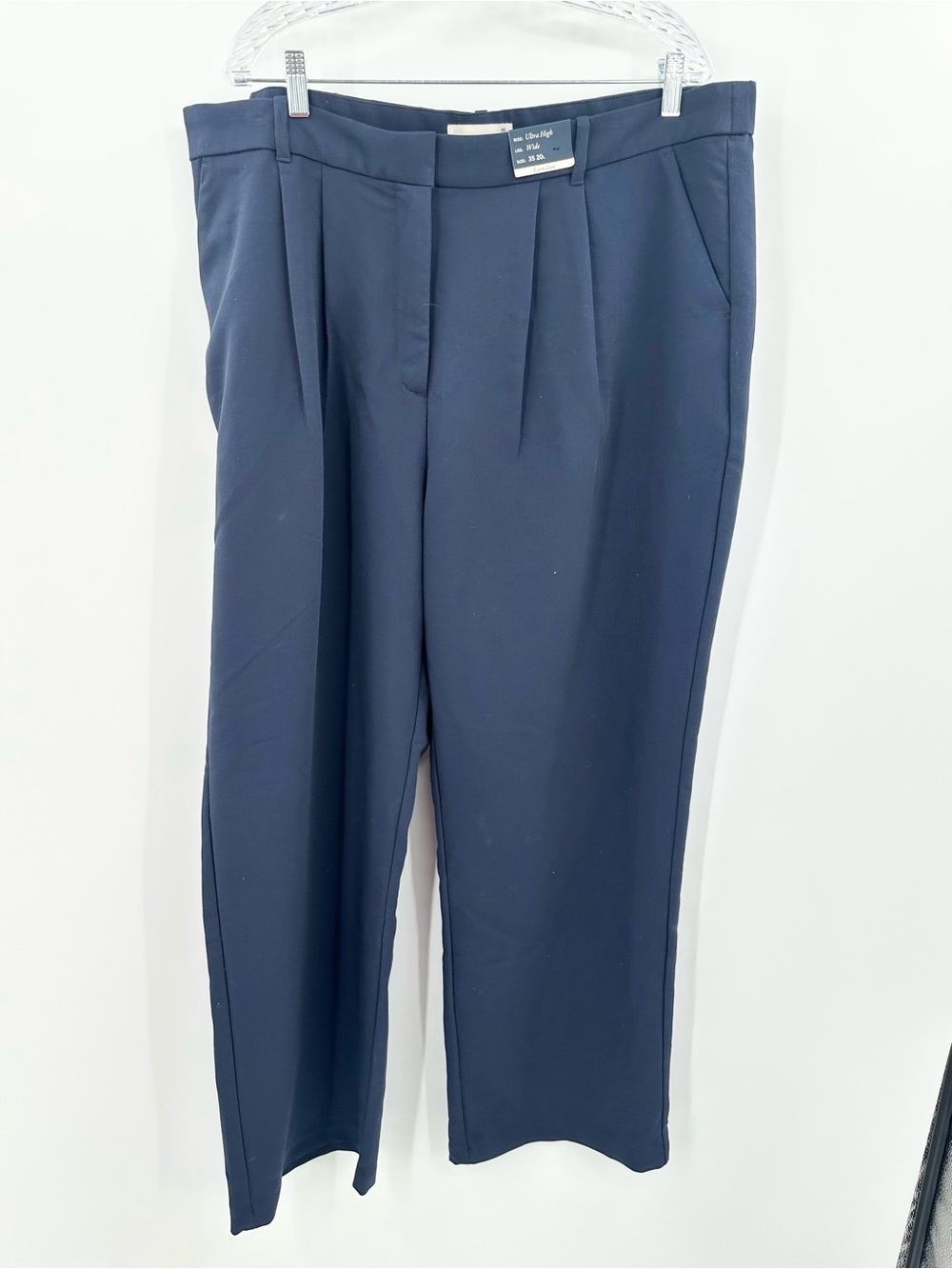 Abercrombie & Fitch NWT Women's Wide Leg Ultra High Rise Blue Pants Size 20L